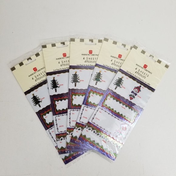 Christmas Peel & Stick Gift Tags Lot of 100 - Picture 1 of 2